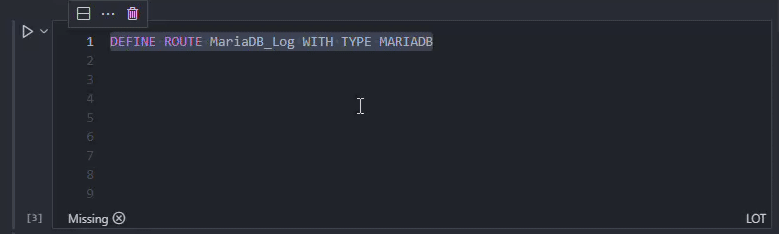 MariaDB Route Development in LOT Notebooks